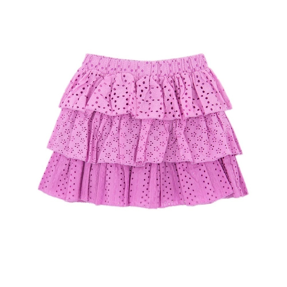 NWT Flowers by Zoe Eyelet Ruffle Skirt - Orchid